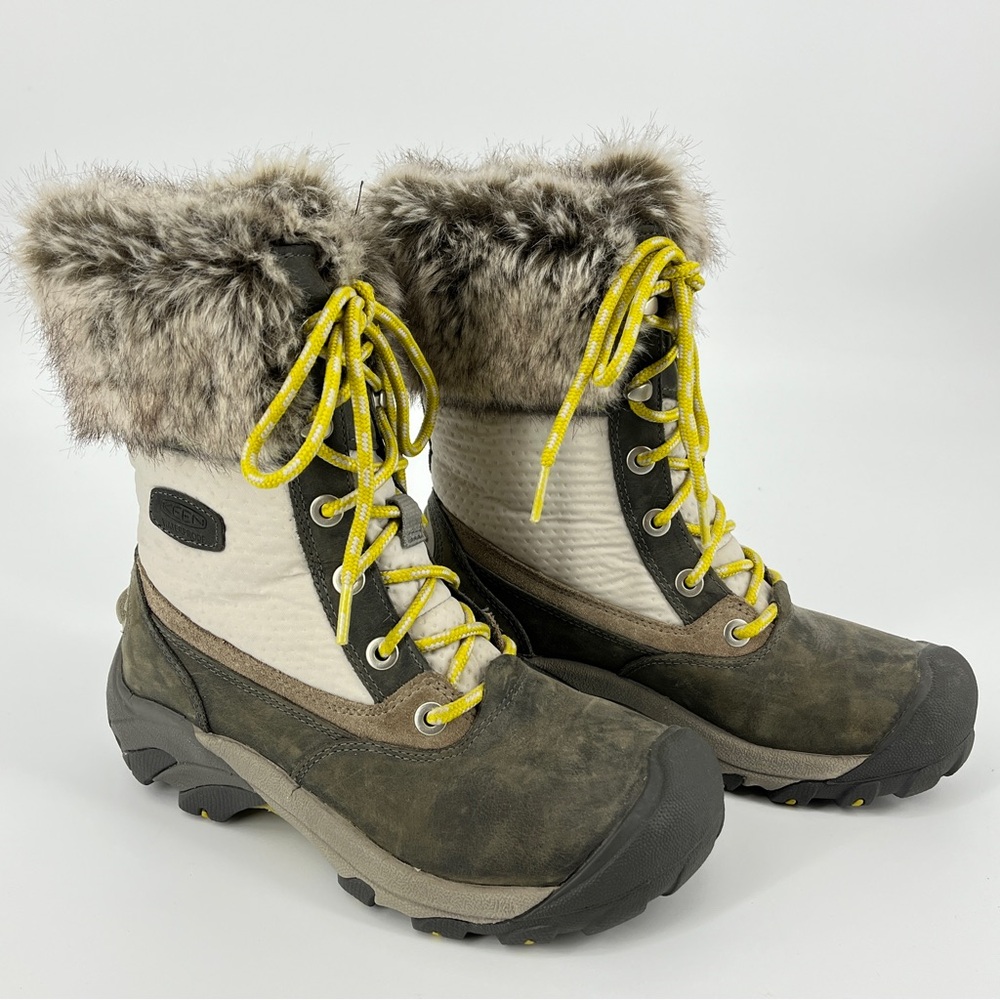 Keen Hoodoo III Low Faux Fur Snow Boots Size 6 Waterproof Lace Up Winter Outdoor